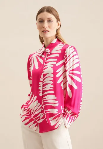 seidensticker Hemdbluse Schwarze Rose 1/1 Kragen Blätter