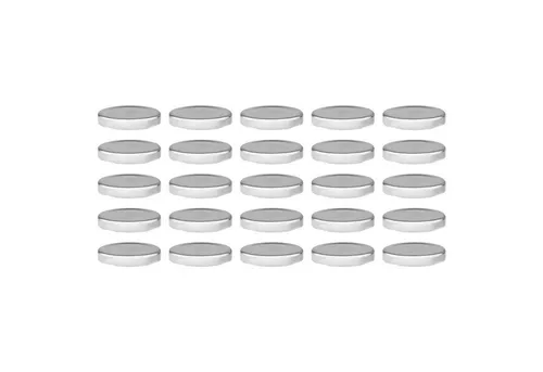 Wellgro Vorratsglas Einmachdeckel To 53 - 25-tlg. silberner Metall-Ersatzdeckel, ideal für sicheres Einmachen und Aufbewahren von Lebensmitteln