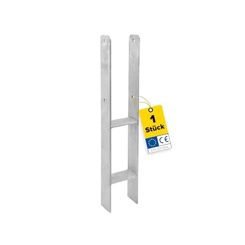 DMX - H Anker Pfostenträger - H Anker 10x10 - Pfostenanker - Pfostenträger zum einbetonieren - Stützenfuß - Balkenschuh - Pfostenhalter - Holzverbinder - Betonanker feuerverzinkt