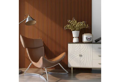 NEU.HOLZ Akustikpaneele Holz in braun von neu.holz