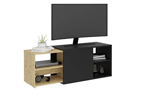 Mid.you Lowboard, 2 Fächer, PEFC-zertifiziert - TV-Halterungen, modernes Lowboard aus Holzwerkstoff mit 2 Fächern, ideal für stilvolle Wohnzimmergestaltung und umweltfreundlich dank PEFC-Zertifizierung.