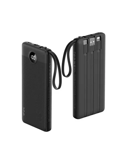 VRURC 10000mAh Tragbares Ladegerät mit LED Display - Praktische Powerbank mit 10000mAh, 5 Ausgängen und automatischem Ladevorgang. Ideal für Smartphones und Tablets, perfekt für unterwegs dank kompaktem Design und präziser LED-Anzeige.