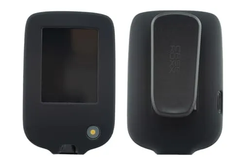 caseroxx Silikon-Hülle kompatibel mit Freestyle Libre 1/2 / 3 / Insulinx / 14 Day aus Silikon, Tasche mit und ohne Gürtelclip in schwarz