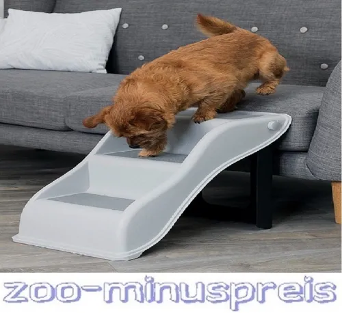 Trixie 3-Stufen Haustiertreppe bis 40kg - Sonstiger Hundebedarf, ideal für kleine und ältere Hunde, bietet rutschfeste Stufen für Sicherheit und unterstützt Haustiere bis zu 40 kg. Klappbar für einfache Aufbewahrung.