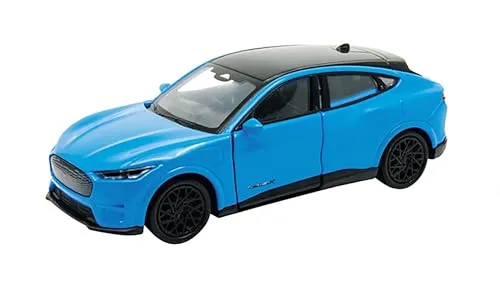 Toi-Toys Ford Mustang Mache GT 2023 12cm Modellauto Metall Modell Auto Spielzeugauto 63 (Blau-Metallic)