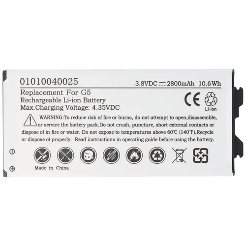 AccuCell Akku für LG G5 BL-42D1F - Handy-Akku mit 2800mAh Kapazität, hochwertige Li-Ion Technologie und integrierter Schutzelektronik für Sicherheit und Langlebigkeit.