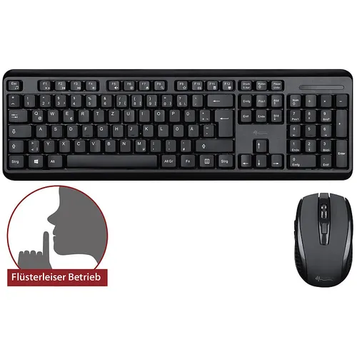 Office-Set leise Funk-Tastatur-Maus-Kombination; 2.4 GHz; 10 m; silent