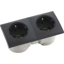 BERKER Integro Flow Doppelsteckdose anthrazit von Berker