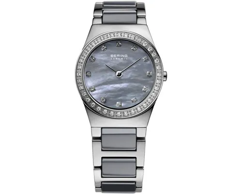 Bering Quarzuhr 32426-789 Ceramic Damenuhr 26mm - Elegante Armbanduhr für Damen mit 5 ATM Wasserdichtigkeit und edlem Swarovski-Besatz, perfekt für jeden Anlass.
