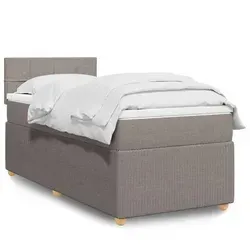 vidaXL Boxspringbett mit Matratze 80x200 cm Taupe von vidaXL