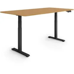 ESMART EZX-132BBA Ergonomischer Steh-Sitz-Schreibtisch 160x80cm - Höhenverstellbarer Schreibtisch für ergonomisches Arbeiten, leise Motoren, 3 Speicherplätze und Aktivitätserinnerung für regelmäßige Positionswechsel.
