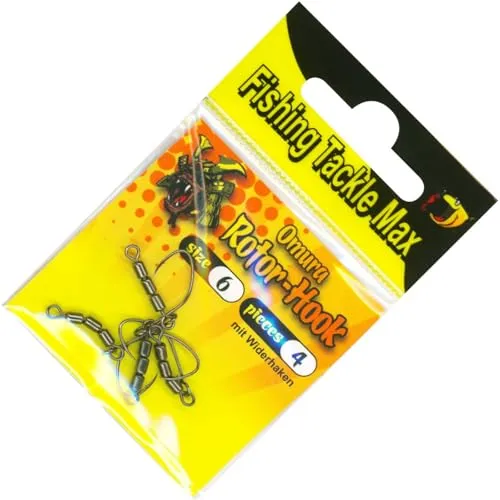 FTM Omura Haken Rotor-Hook - 4 Forellenhaken, Größe:6