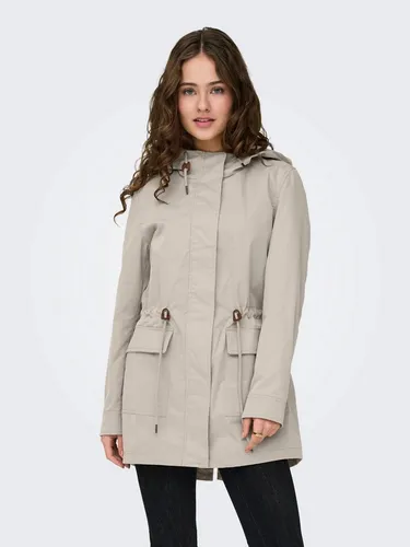 ONLY Damen Übergangsjacke ONLLouise Parka mit Kapuze in grau von ONLY