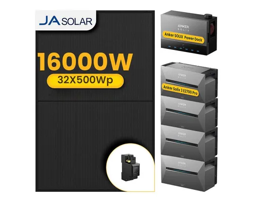 Anker Balkonkraftwerk 16000W mit SOLIX Solarbank - Effizientes Solarenergie-Kit mit 2,68kWh Akku und integriertem Wechselrichter. Ideal für nachhaltige Energieversorgung im eigenen Garten oder Balkon.