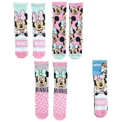 Cerda Socken Disney Minnie Socken 3er Pack Kinder Baumwollsocken 27-30