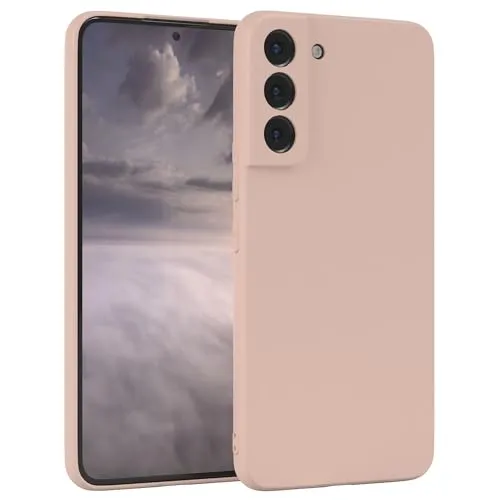 EAZY CASE - Silikonhülle für Samsung Galaxy S22 Plus 5G Hülle Silikon Case Rosa weich stoßfeste Handyhülle S22+ 5G Schutzhülle mit Kameraschutz Dünn Premium Schutz Cover TPU Bumper Altrosa Pastell