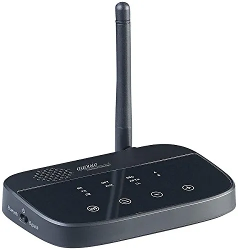 auvisio Transmitter, Bluetooth: 2in1-Audio-Sender & -Empfänger, Bluetooth 4.2, aptX, 100 m Reichweite (Audio Transmitter)