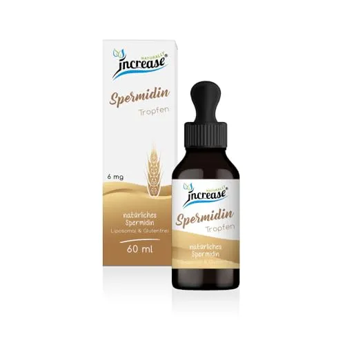 Increase Liposomale Spermidin Tropfen 200mg - Hochdosierte Nährstoffquelle für Vitalität - Multivitaminpräparate & Mineralien - Hochdosierte, vegane Tropfen mit 200mg Spermidin pro Tagesdosis, fördern die Zellregeneration und sind glutenfrei.
