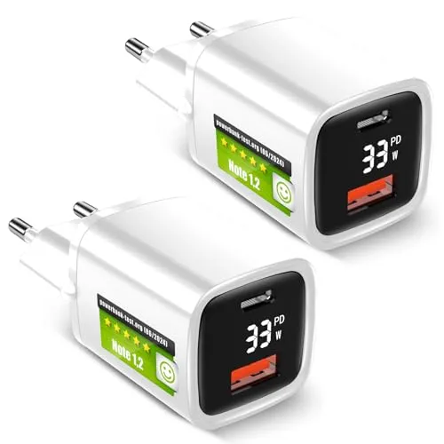 Eaxus® USB A + USB C Ladegerät mit Display