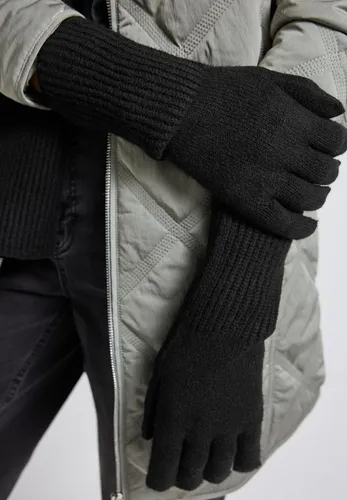 Street One Damen Feinstrickhandschuhe 5706435 - Black - Mütze, Schal & Handschuh-Sets für Damen, aus hochwertiger Feinstrick-Qualität, ideal für kalte Tage und vielseitig kombinierbar.