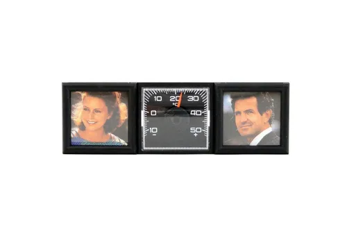 HR Autocomfort Bilderrahmen-Set Doppel Bilderrahmen Fotorahmen Thermometer DENK AN UNS, für 2 Bilder