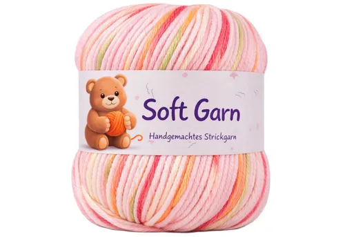 INDIGOS UG Acrylgarn 6-fach 10x50g = 500g Strickgarn Set - selbststreifendes Garn Häkelwolle