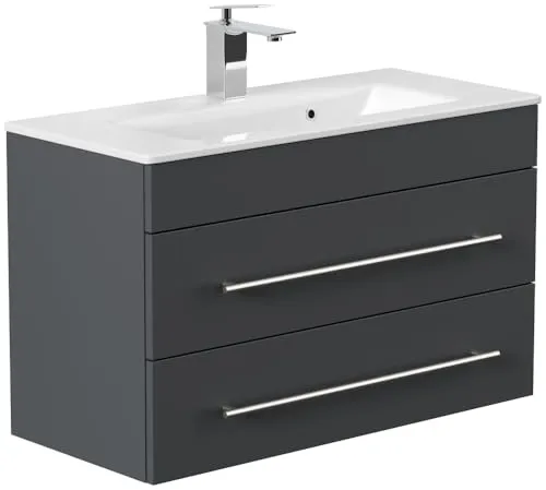 Badmöbel Mars 800 Slimline SoftClose in Grafit