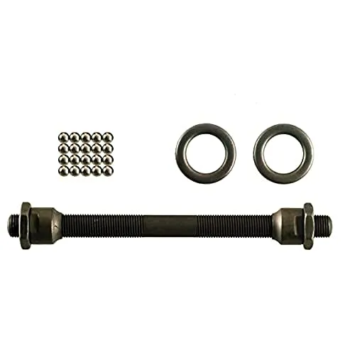 Point Achse Vorderradachse, schwarz, ∅ 9 mm - Länge 130 mm - Hochwertige Cr-Mo Vorderradachse mit einem Durchmesser von 9 mm und einer Länge von 130 mm. Ideal für eine zuverlässige Befestigung und Stabilität beim Radfahren.