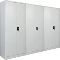 PROREGAL MegaDeal Flügeltürenschrank ELEPHANT 3er Set, abschließbar, 180x80x40cm - Robustes 3er Set Flügeltürenschränke aus pulverbeschichtetem Stahl für sichere Aufbewahrung. Mit 2 abschließbaren Türen und stabilen Fächern, ideal für Büro und Zuhause. Sofort einsatzbereit, da fertig montiert.