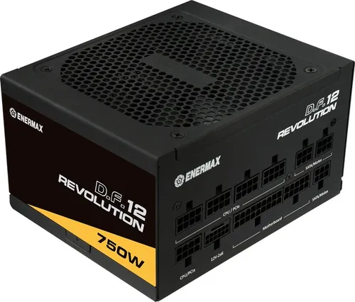 ENERMAX Revolution D.F. 12 - Ultrakompaktes 750W ATX3.1 Netzteil mit 80Plus Gold, 50% Semi-Fanless und innovativer Dust Free Rotation Technologie für optimale Leistung und Langlebigkeit