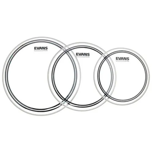 Evans ETP-EC2SCLR-S EC2S Tom Pack - 12, 13 und 16 Zoll Schlagfelle - Hochwertige Evans EC2S Clear Schlagfelle, ideal für druckvollen Sound und lange Haltbarkeit. Perfekt für Schlagzeuger, die auf Qualität setzen.