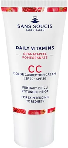 Sans Soucis Daily Vitamins Granatapfel CC Cream für gerötete Haut LSF 20 30 ml