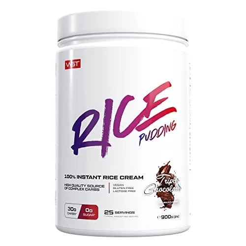 VAST Instant Rice Pudding – Triple Chocolate – 900g – Komplexe Kohlenhydrate – Perfekt als Pre- und Postworkout – Zuckerfrei, Fettfrei, Glutenfrei, Laktrosefrei