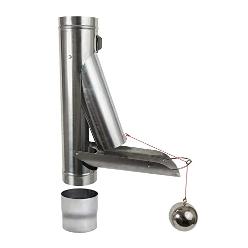 Regenwasserklappe Zink automatisch mit Schwimmer DN 76 inkl. Adapter Regenrohrklappe mit Kugel zum Befüllen von Regentonnen, Regenfässer und kleineren Regenwassertanks.