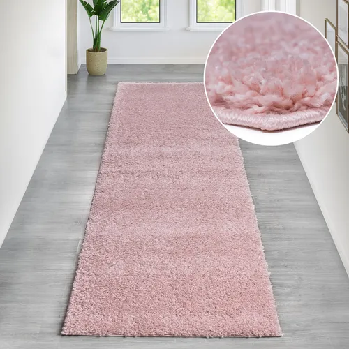 Bruno Banani Shaggy Soft Läufer, 30 mm Höhe in pink von bruno banani