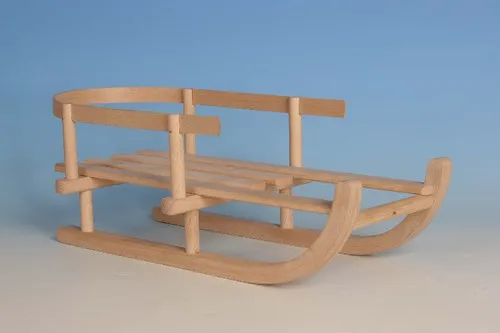 Puppen- Schlitten braun - Puppenzubehör für winterlichen Spielspaß, ideal für kleine Puppenliebhaber