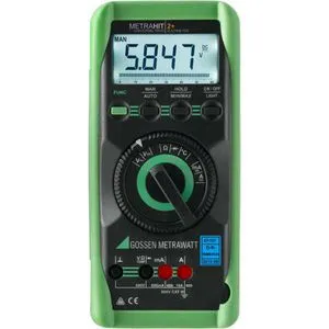 Gossen-Metrawatt Multimeter METRAHIT 2+ True RMS - Spannungsprüfer mit True RMS, ideal für präzise Messungen von Spannung, Strom und Temperatur. Robustes Design mit beleuchtetem Display und automatischer Buchensperre für sichere Anwendung.