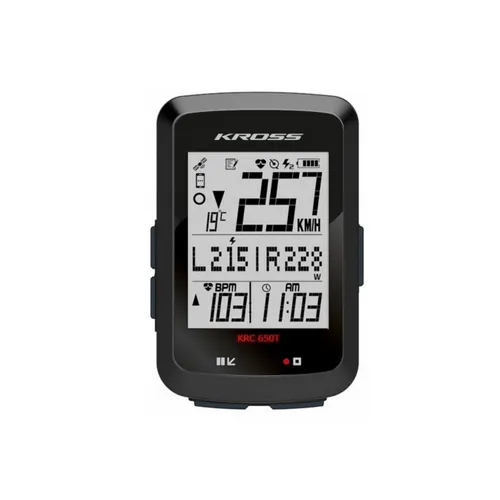 Kross KRC 650 Track – GPS Fahrradcomputer, Höhenmessung  & Leistungsdaten, IPX6