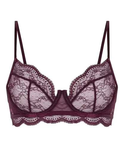 Hunkemöller Unwattierter Bügel-BH Isabelle - FIG - 85E - Eleganter unwattierter Bügel-BH mit Spitzenverzierung für einen stilvollen Look. Die verstellbaren Träger und die Unterstützung durch Bügel sorgen für angenehmen Tragekomfort. Kombinierbar mit passendem Slip für ein perfektes Set.