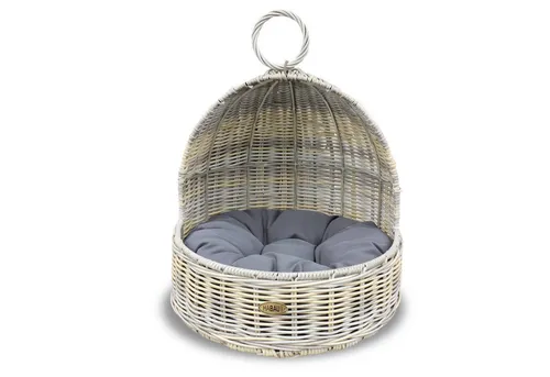 HABAU Tierbett Katzenhöhle – Bequemes Katzenbett mit Kissen - Tierbetten für Katzen und Hunde, mit herausnehmbarem Kissen für einfachen Komfort und Pflege. Ideal für gemütliche Ruheplätze.