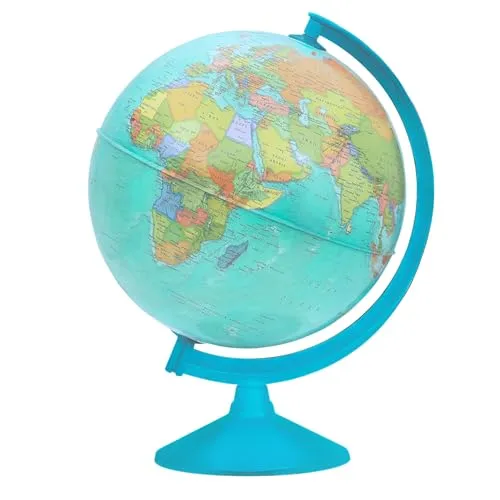 TOPGLOBE 30cm Schülerglobus - Karte auf Deutsch - Globus Bildung Drehbarer - Pädagogische/geografische - Schule, Zuhause und Büro - Durchmesser 30cm