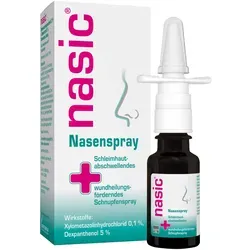 Nasic Nasenspray 10 ML - Praktisches Nasenspray für die schnelle Erleichterung bei verstopfter Nase. Mit Xylometazolinhydrochlorid zur Unterstützung der Nasenatmung. Ideal für Erwachsene und Kinder ab 6 Jahren.