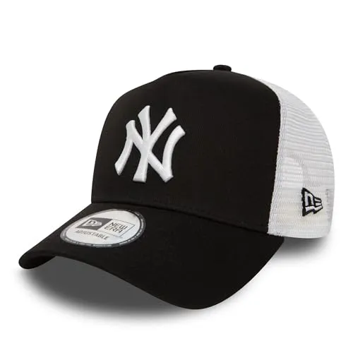New Era Clean Trucker 2 Adjustable Cap NY Yankees - Schwarz/Black/White, ONE Size - Sport Cap mit verstellbarem Snapback und atmungsaktivem Mesh-Rücken für optimalen Tragekomfort.