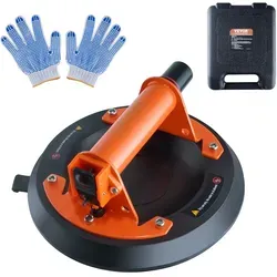 VEVOR Saugheber φ203mm - Robuster Vakuumheber für Gläser und Platten - Saugnäpfe für Materialtransport: Belastbarkeit von 99-278kg, ideal für schwere Aufgaben. Der ergonomische Stahlgriff und die doppellagige Aufbewahrungsbox bieten zusätzlichen Komfort und Schutz.