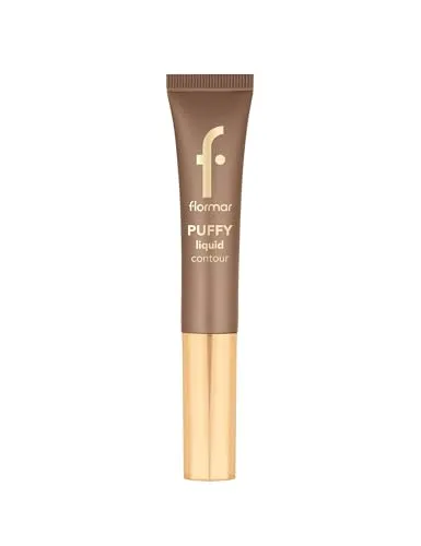 Flormar Puffy Liquid Contour 001 Amber – Aufbaubare flüssige Kontur mit Schwamm-Applikator, natürliches strahlendes Finish