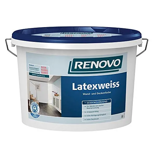 Latexweiss Latexfarbe 5 L Seidenglänzend Renovo von Renovo