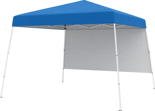 COSTWAY Pop-up Pavillon 3x3m mit Seitenwand & Rucksack in blau von Costway