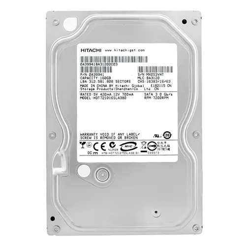Festplatte Hitachi 160Gb HDT721016SLA380 8Mb Cache 7200Rpm Sata2 3,5