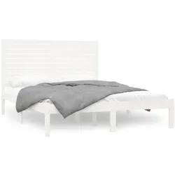 vidaXL Massivholzbett Weiß 160x200 cm - Betten aus massivem Kiefernholz, robust und stabil mit zeitlosem Design, ideal für eine harmonische Schlafzimmergestaltung. Matratze nicht enthalten.