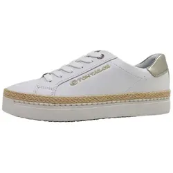 Tom Tailor Damen 5390320023 Sneaker - White, 37 EU - Damen-Sneaker mit sportlich schlichtem Design und Logo, ideal für einen lässigen Look im Alltag.